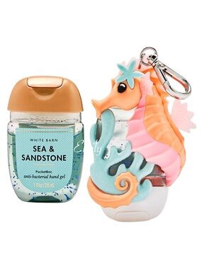 NEW Bath & Body Works SEAHORSE PocketBac Holder + SEA & SANDSTONE PocketBac 2026
